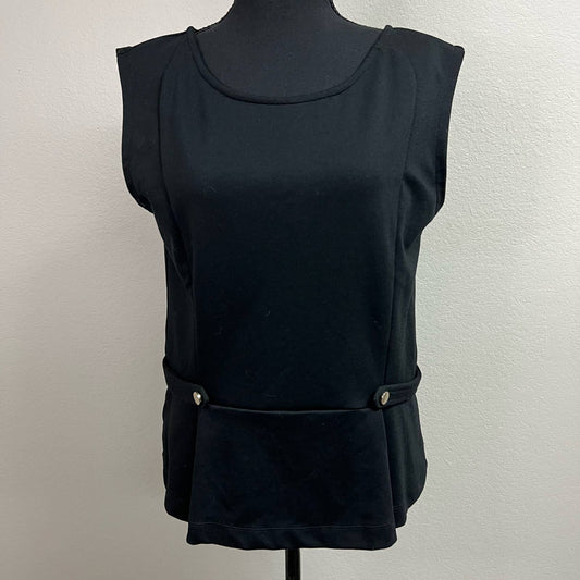 Ann Taylor, black structured top, medium