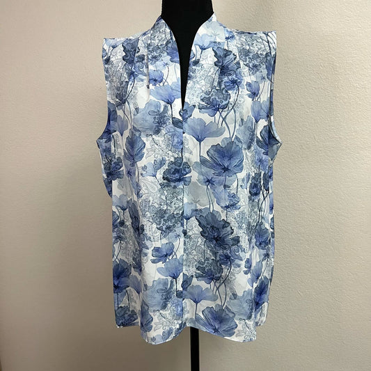 Elie Tahari, floral flowy top, large