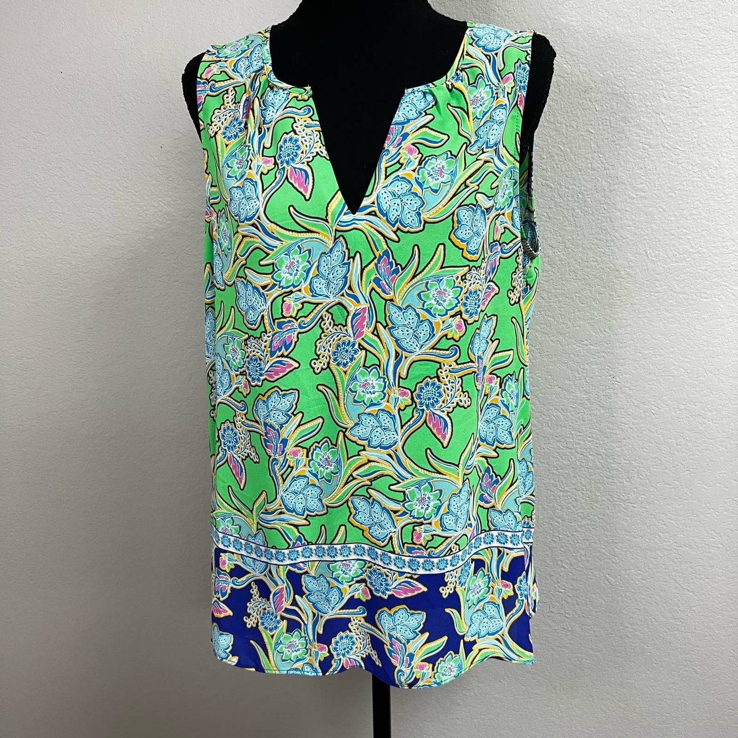 Rose+Olive, bright print work top, large