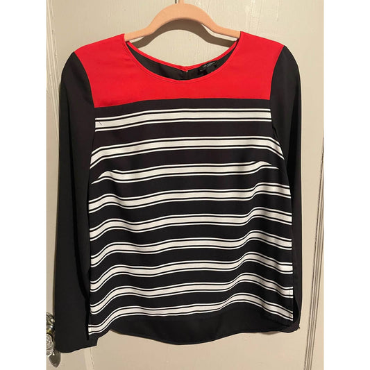 Ann Taylor long sleeve stripped top, women's 2